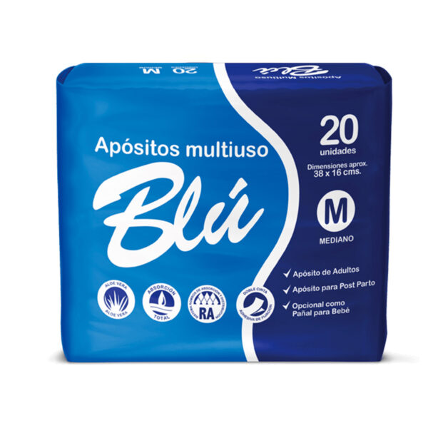 APOSITOS TALLA M BLU X20U