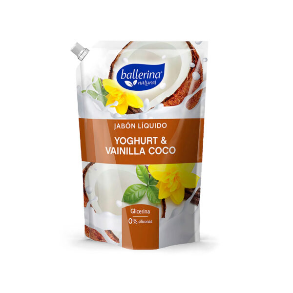 JABÓN LÍQUIDO BALLERINA YOGHURT VAINILLA Y COCO 750ML