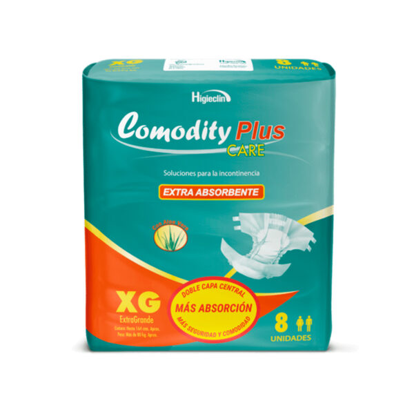 Pañal COMODITY TALLA XG Plus Care X8U