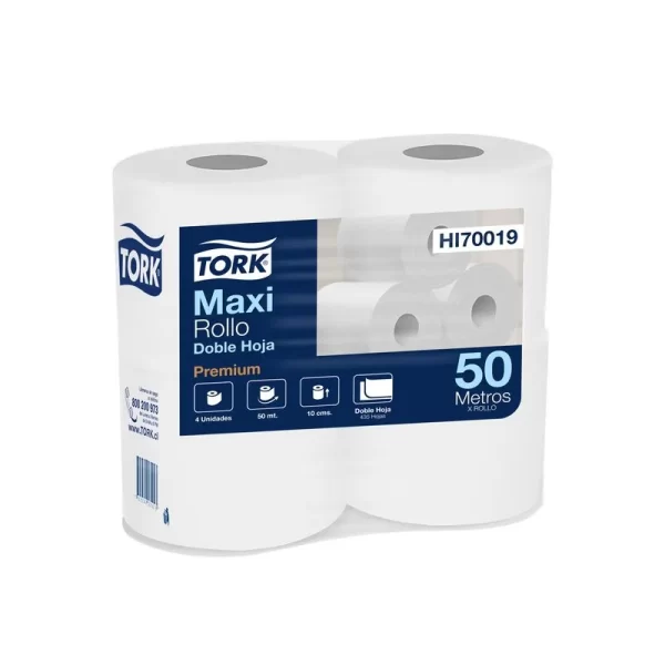 PAPEL TORK DOBLE HOJA 4 X 50 MTS