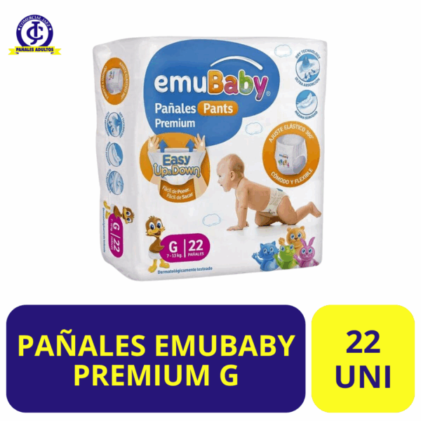 PAÑALES EMUBABY PREMIUM G