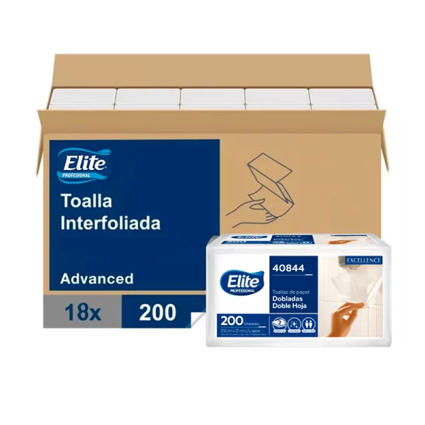 TOALLA INTERFOLIADA ELITE 18 PAQUETES X 200 UNI