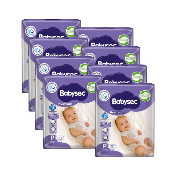 PAÑALES BABYSEC PREMIUM X MANGA 8 PAQUETES P