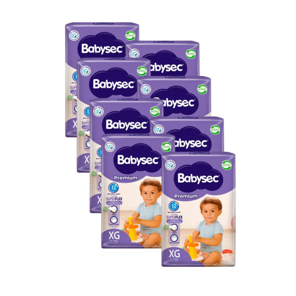 PAÑALES BABYSEC PREMIUM X MANGA 8 PAQUETES XG