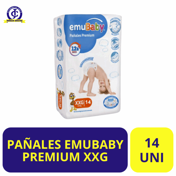 PAÑALES EMUBABY PREMIUM XXG